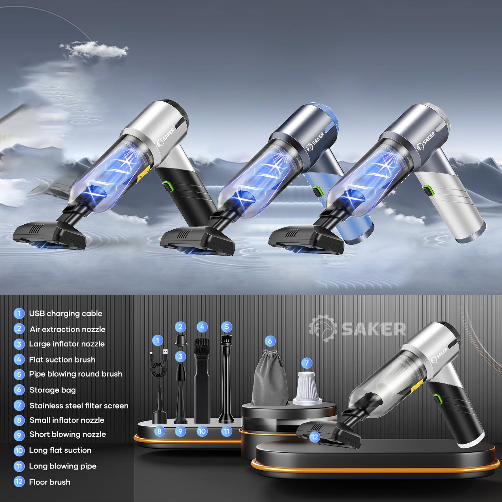 Portable Cordless Car Vacuum