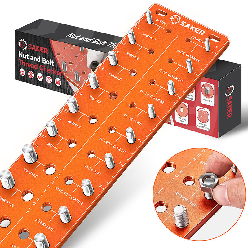 Universal Thread Identifier Tool - ® Nut and Bolt Thread Checker