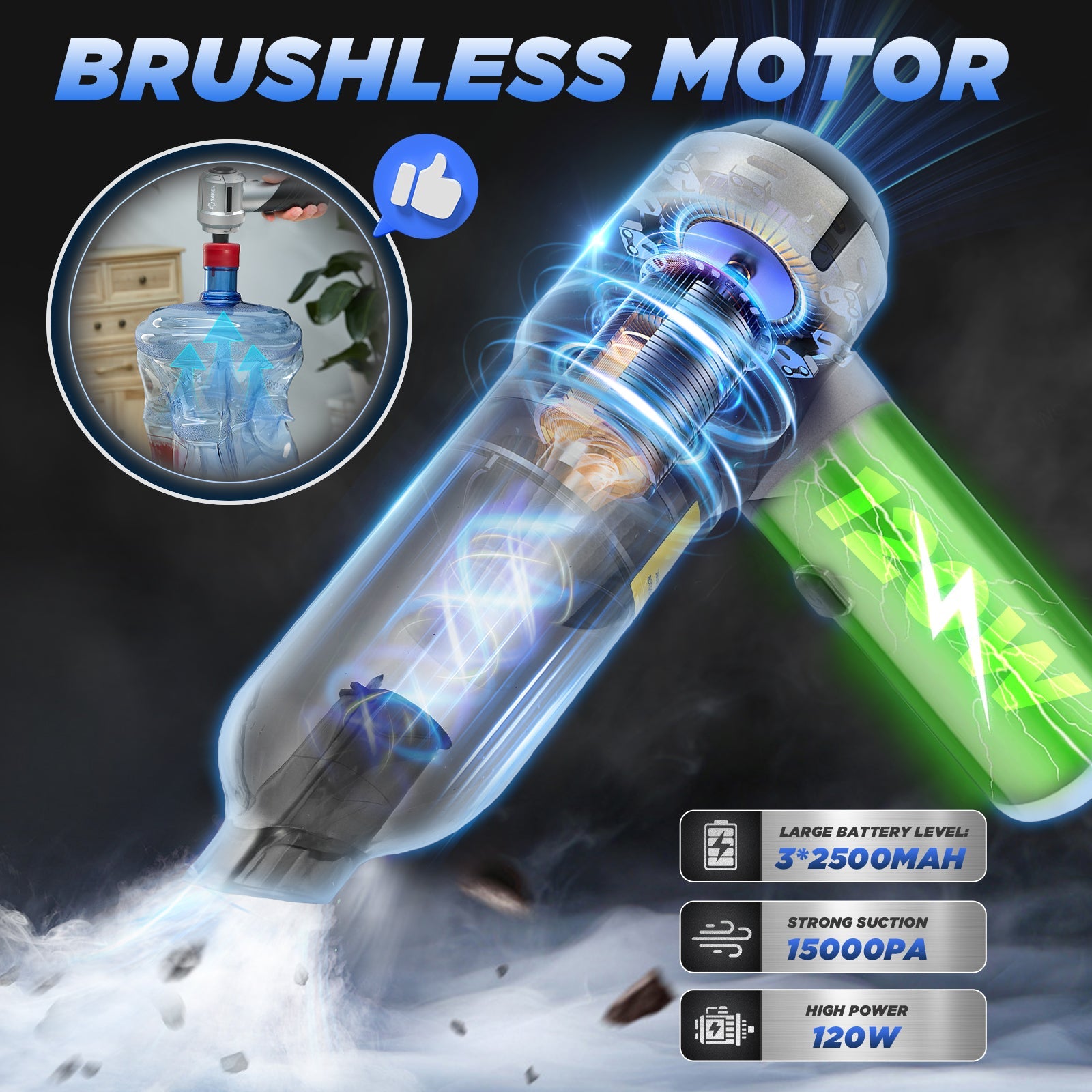 Portable Cordless Car Vacuum