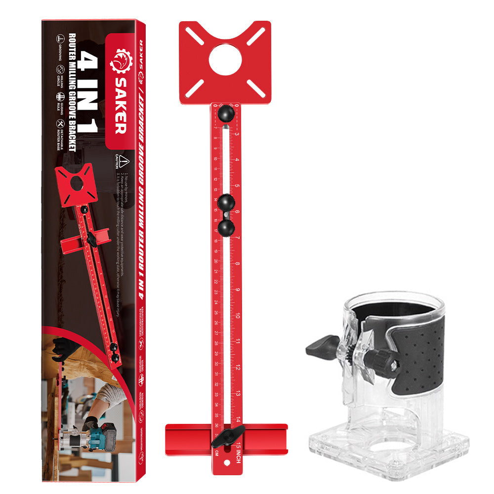 Robust Woodworking Bracket for Milling Tasks - ® 4 in 1 Router Milling Groove Bracket