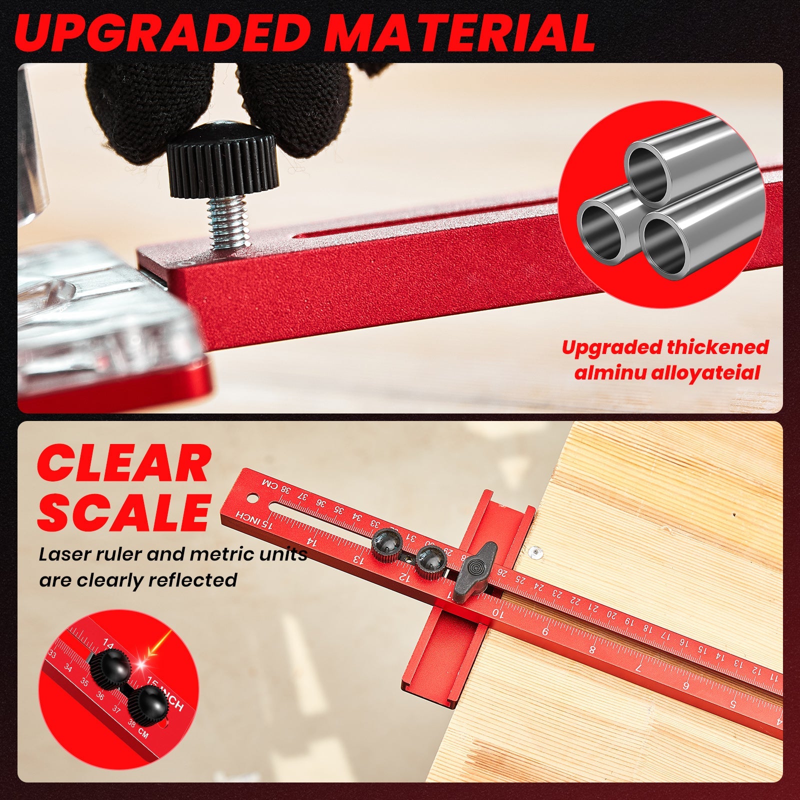 Robust Woodworking Bracket for Milling Tasks - ® 4 in 1 Router Milling Groove Bracket