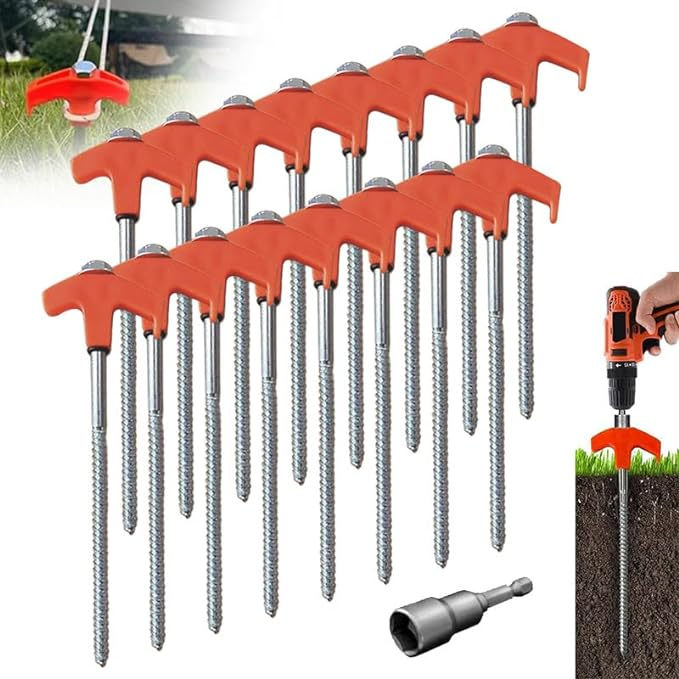 8 Screw in Tent Stakes