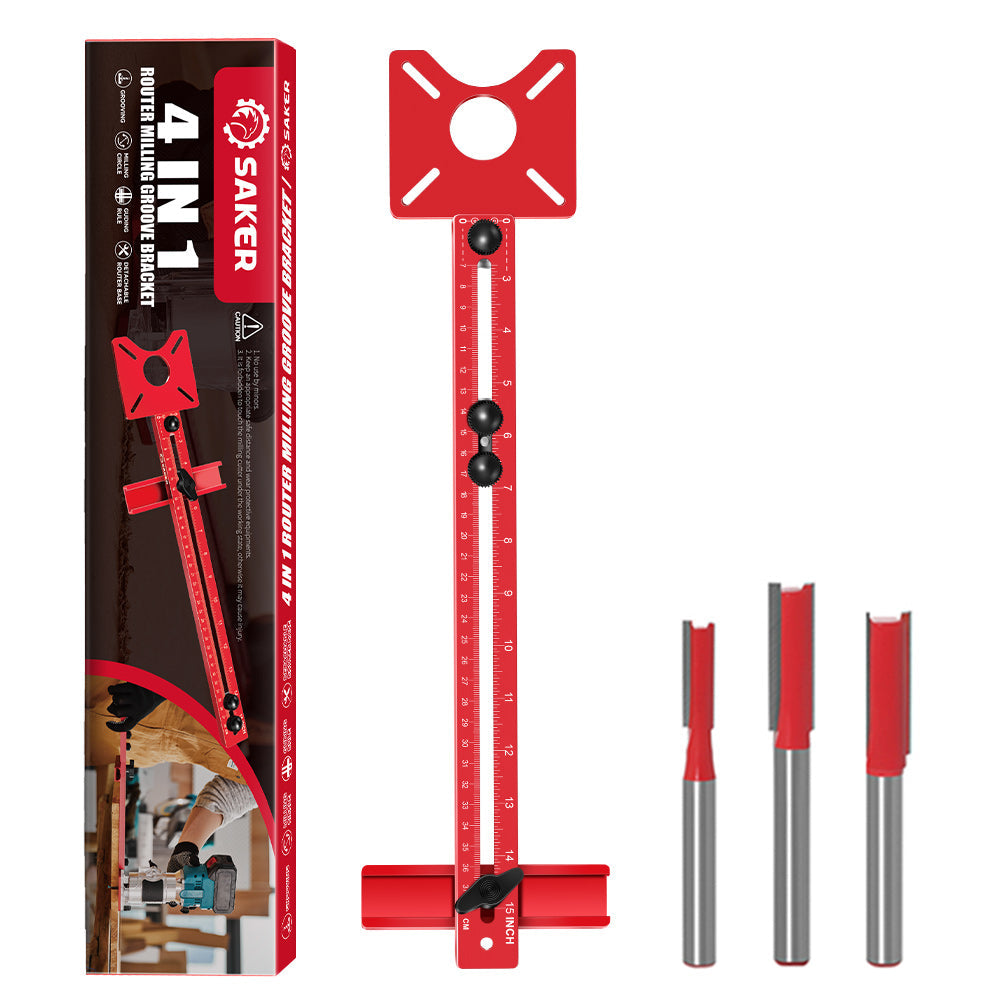 Robust Woodworking Bracket for Milling Tasks - ® 4 in 1 Router Milling Groove Bracket
