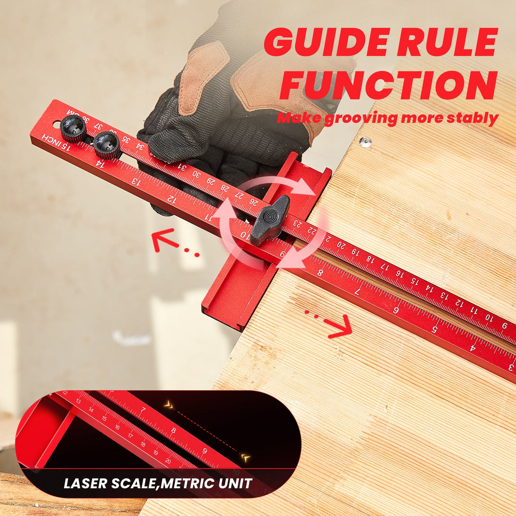 Robust Woodworking Bracket for Milling Tasks - ® 4 in 1 Router Milling Groove Bracket