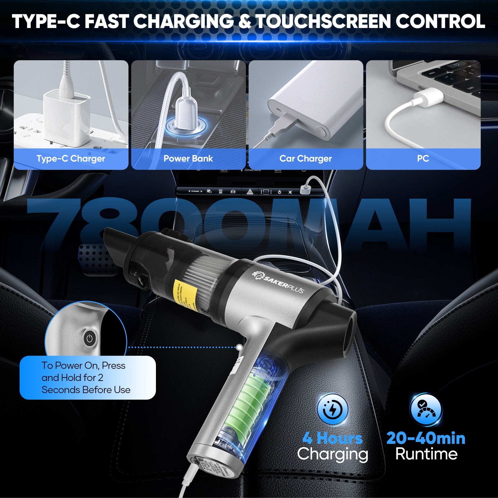Hand Held Car Vacuum Cordless
