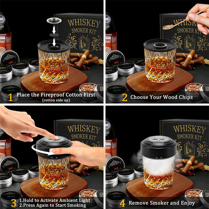 Electric Cocktail Whiskey Smoker Kit