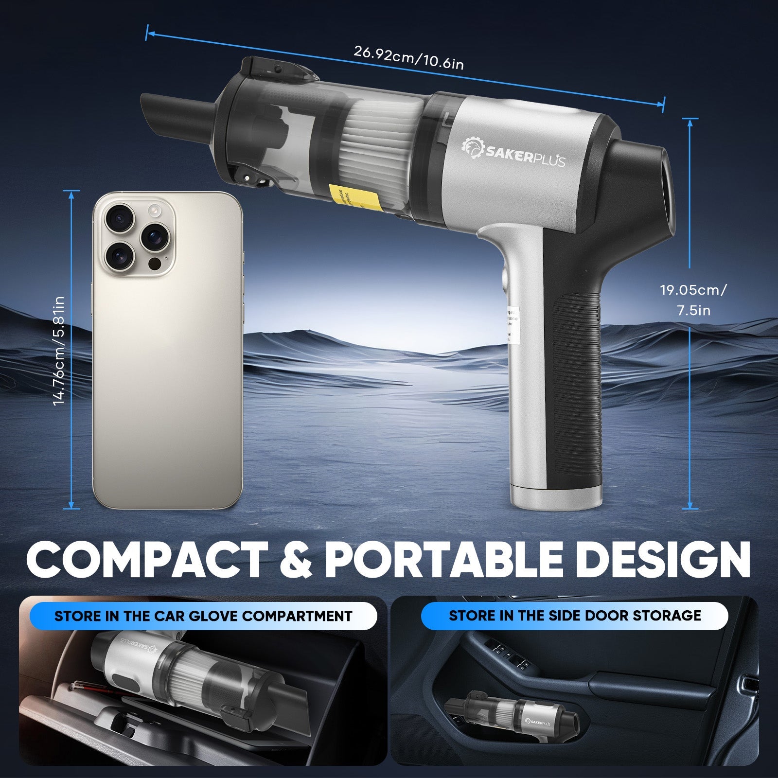 Hand Held Car Vacuum Cordless