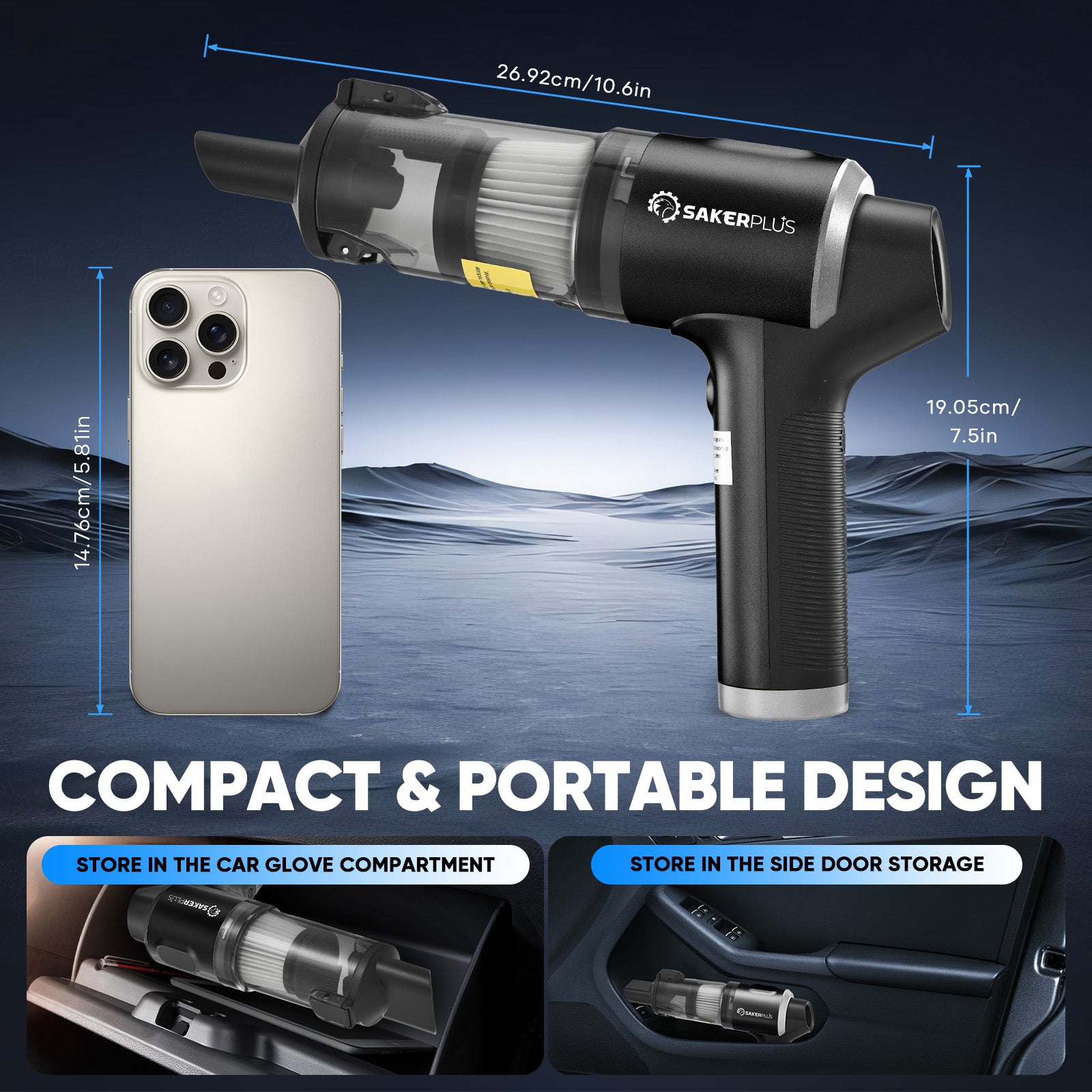Hand Held Car Vacuum Cordless