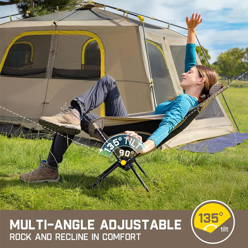 Comfortable High Back Portable Camping Chair