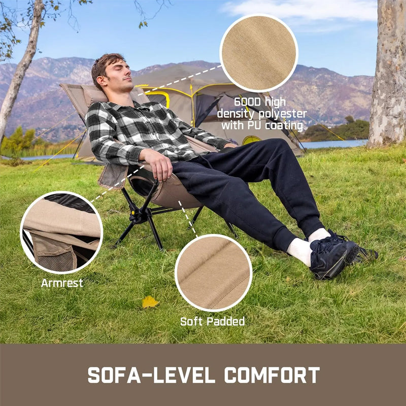 Comfortable High Back Portable Camping Chair