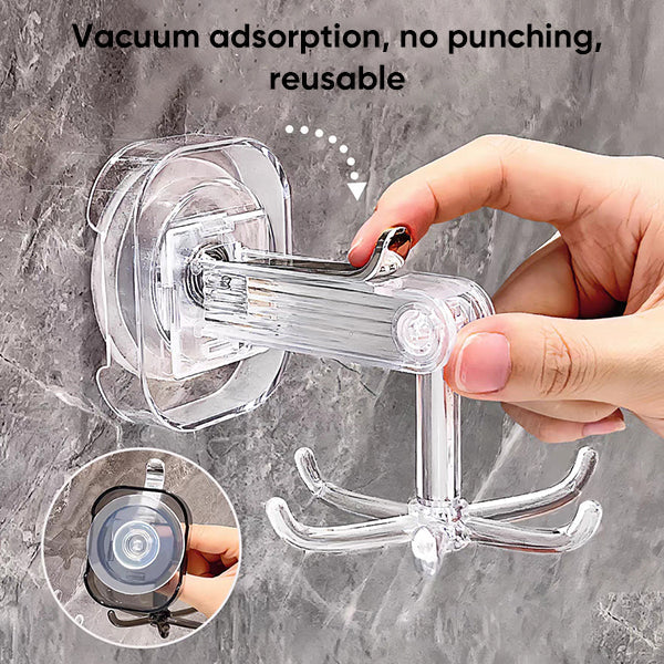 ® Suction Cup Six-Claw Swivel Hook