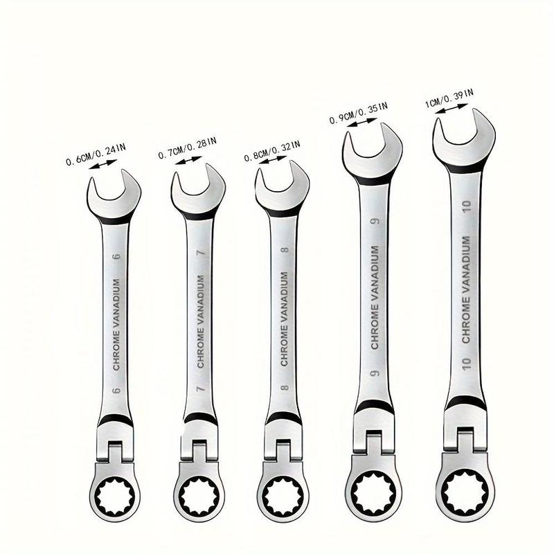 Flexible Head Ratchet Wrench Set
