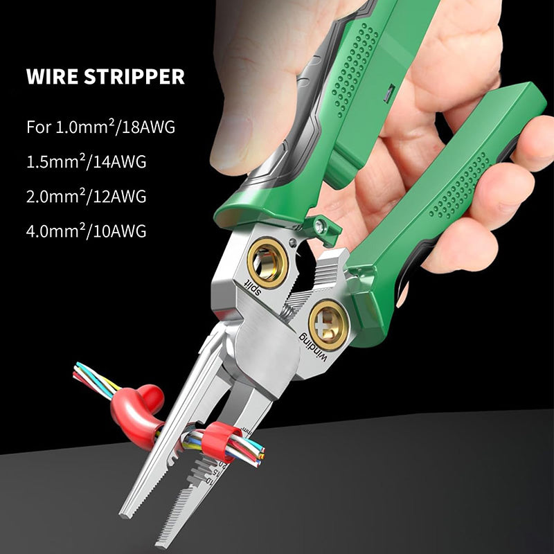 8-in-1 Voltage Testing Wire Stripper Pliers