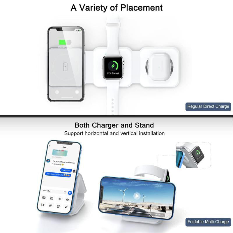 Triple-fold Magnetic Wireless Charger