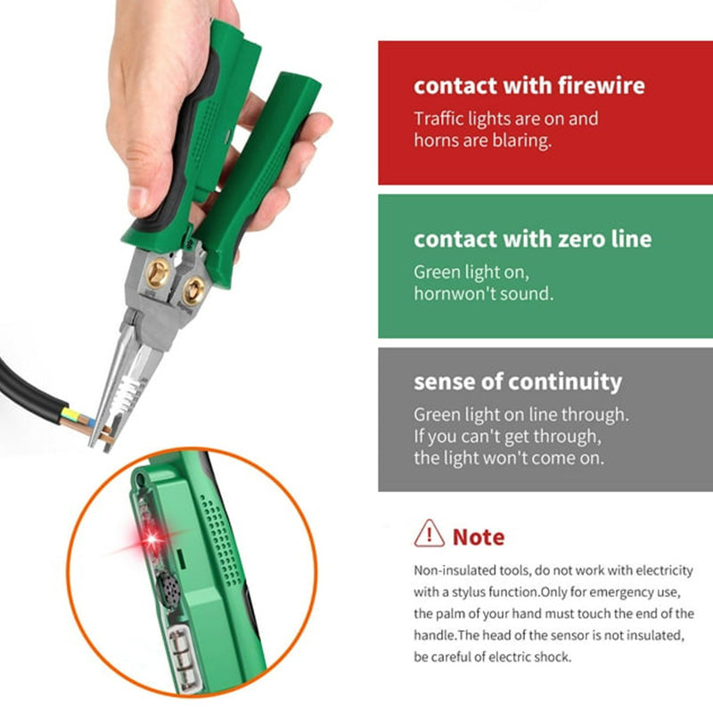 8-in-1 Voltage Testing Wire Stripper Pliers