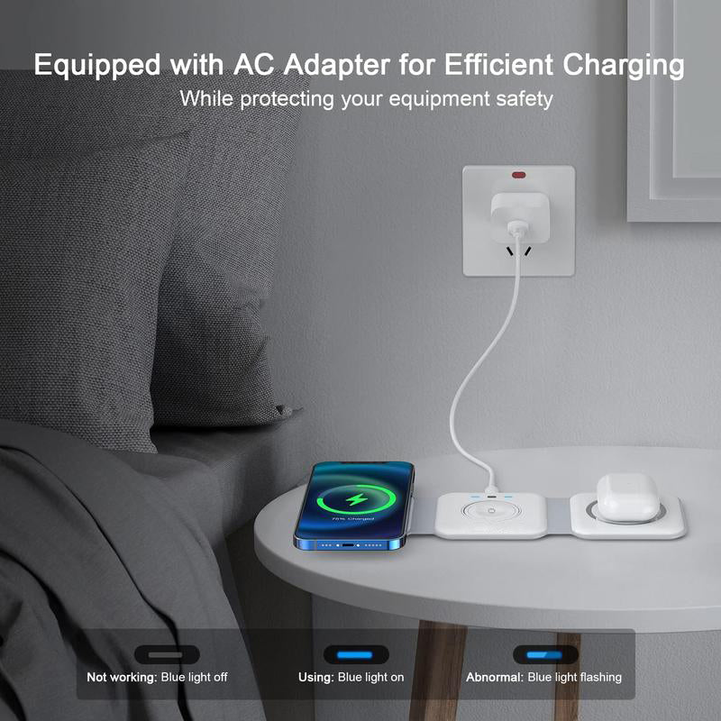 Triple-fold Magnetic Wireless Charger