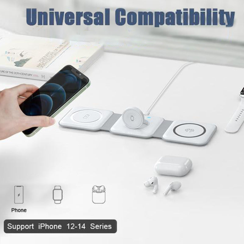 Triple-fold Magnetic Wireless Charger