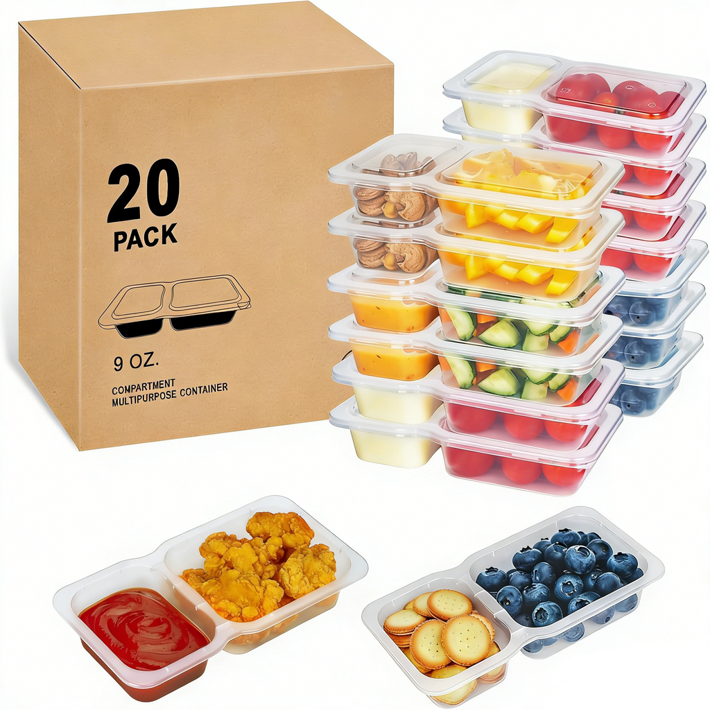 Two Compartment Snackle Box Container