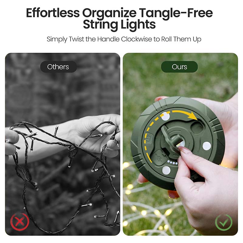 Camping String Lights—Dual Mode: Warm & Color Light
