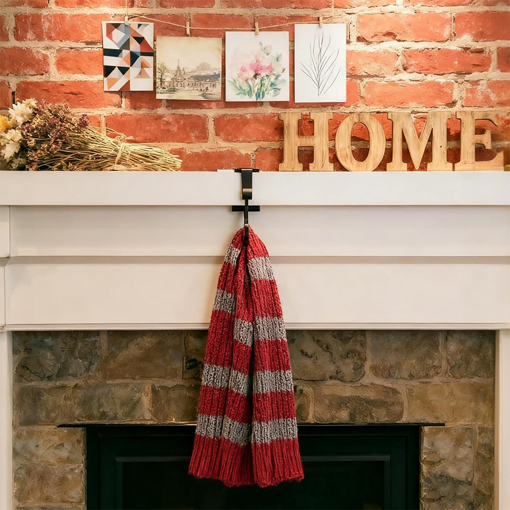 Adjustable Fireplace Garland and Stocking Hanger