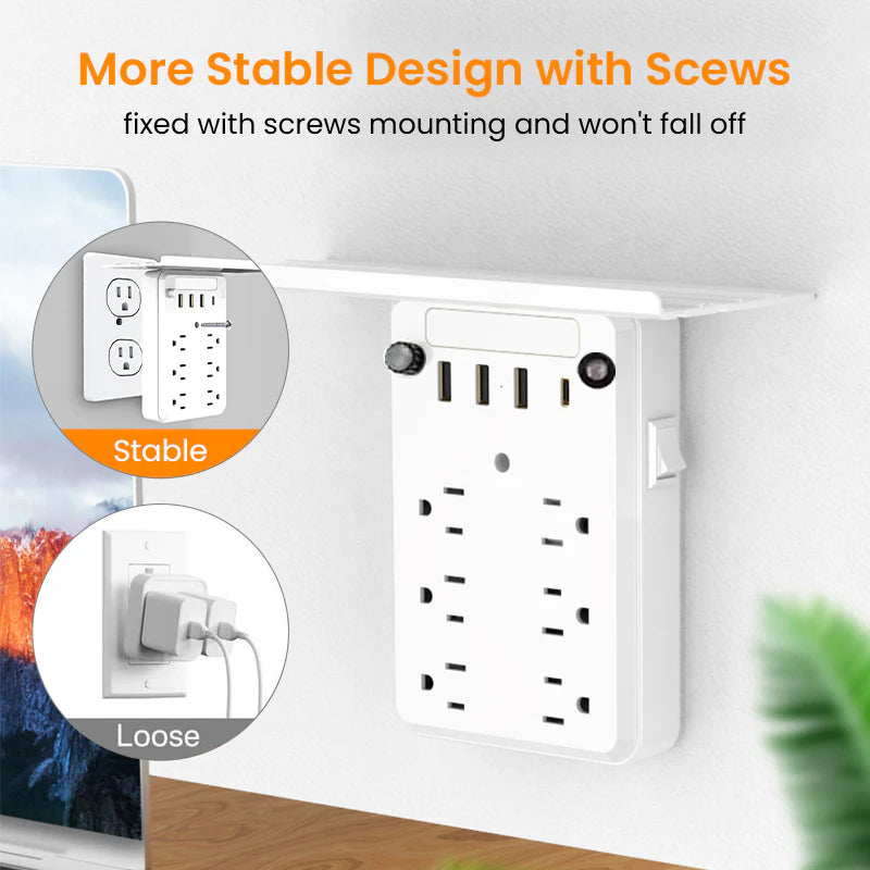 Multi-plug outlet with night light