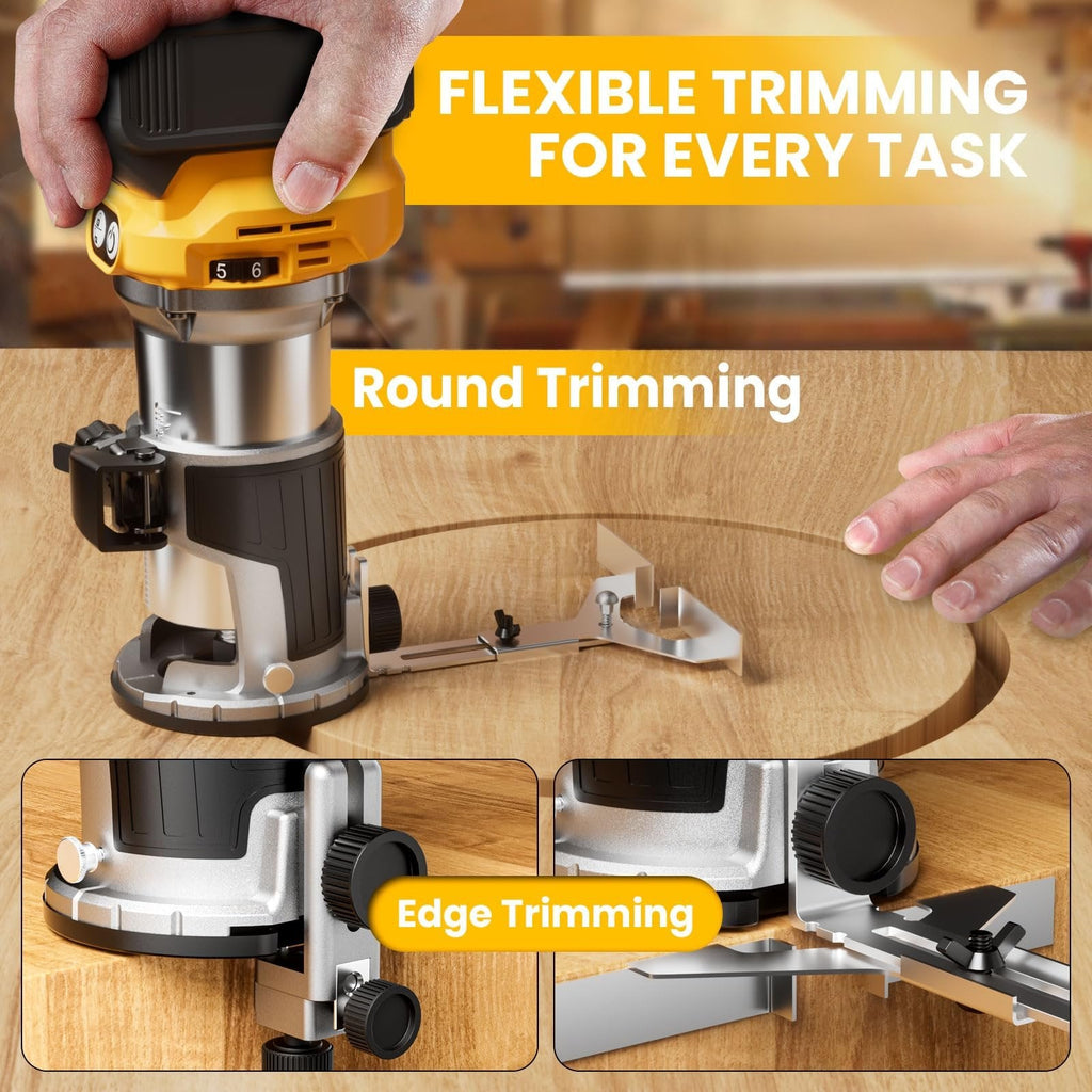 Cordless Compact Router With Battery