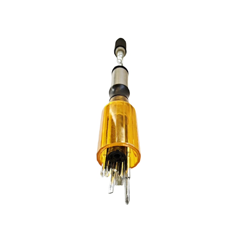Push Pull Ratchet Screwdriver With 5 Screwdriver Heads