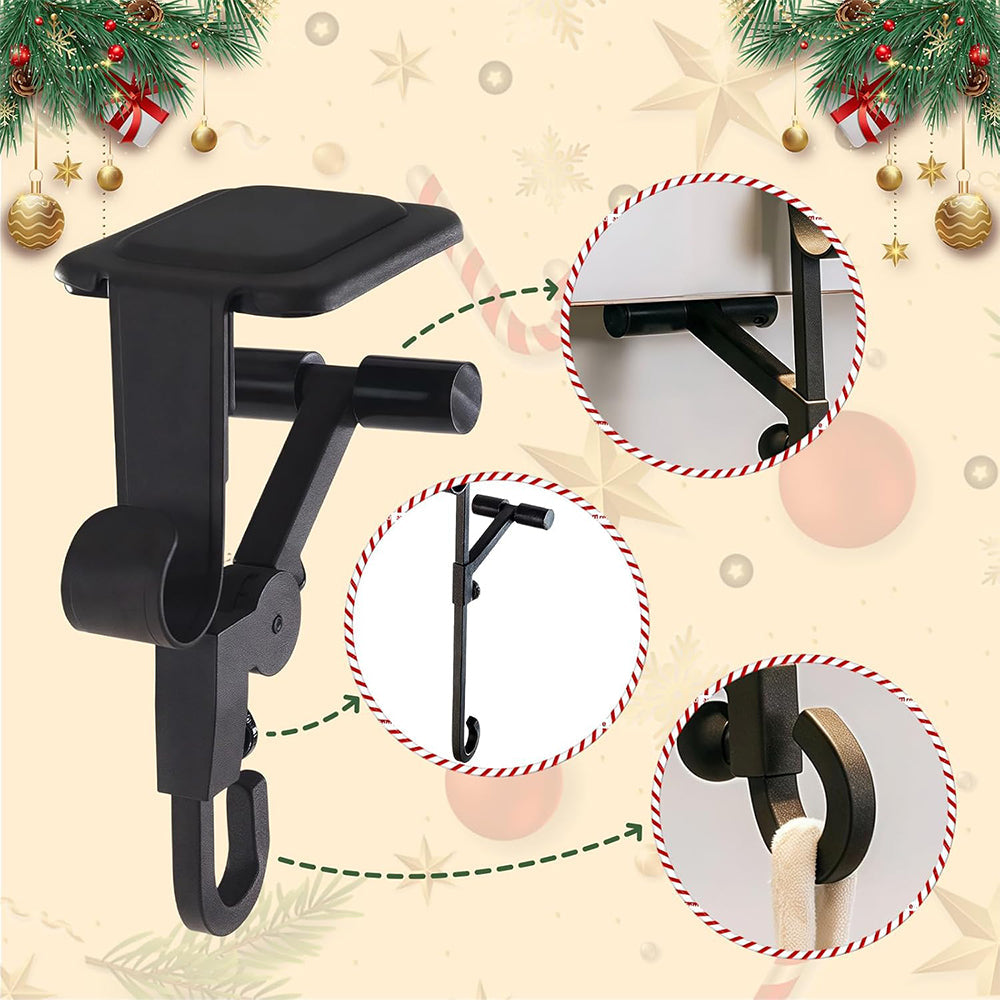 Adjustable Fireplace Garland and Stocking Hanger