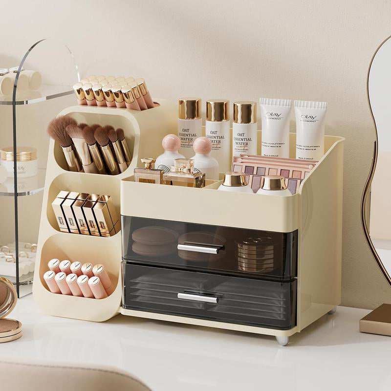 Elegant Vanity Makeup Storage Organizer Box