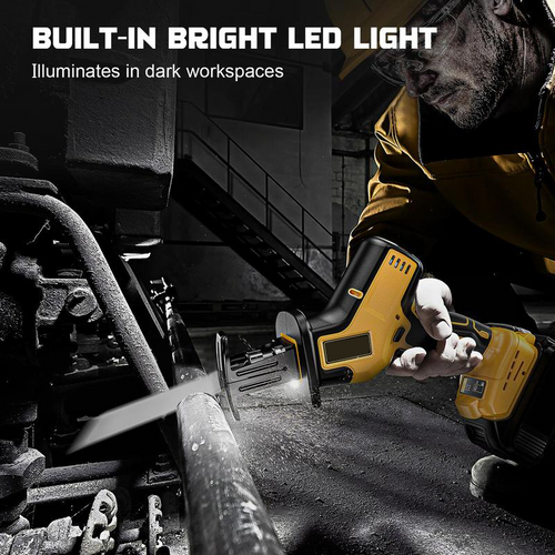 Battery-compatible wireless reciprocating saw