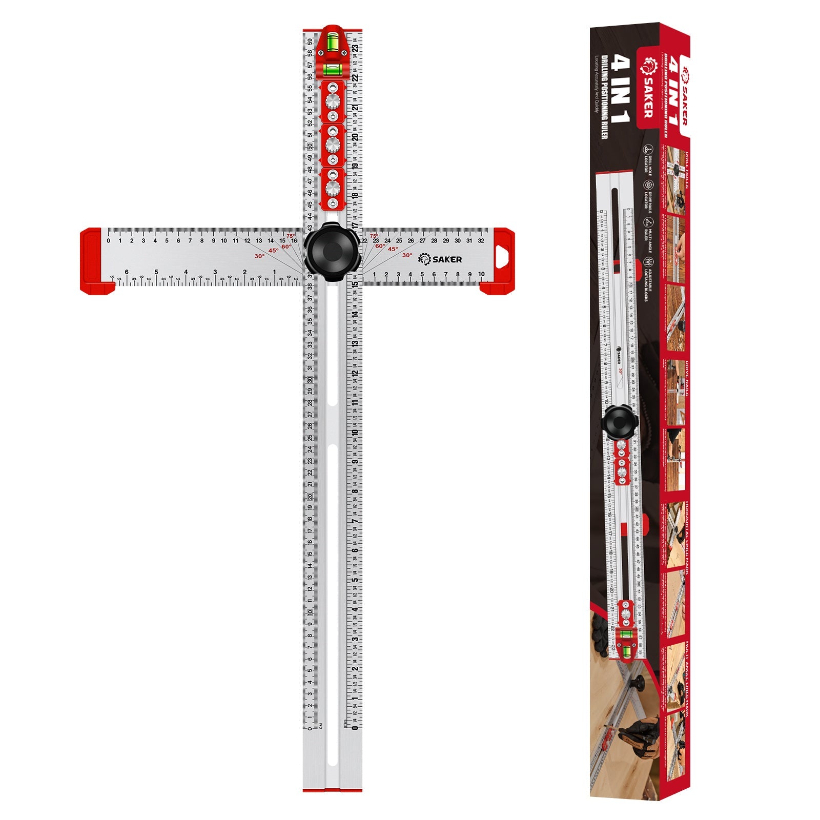 ® Accurate Hole Position Marker - ® 4 in 1 Drilling Positioning Ruler