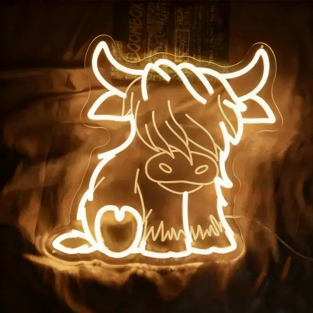 Highland Cow LED Neon Light