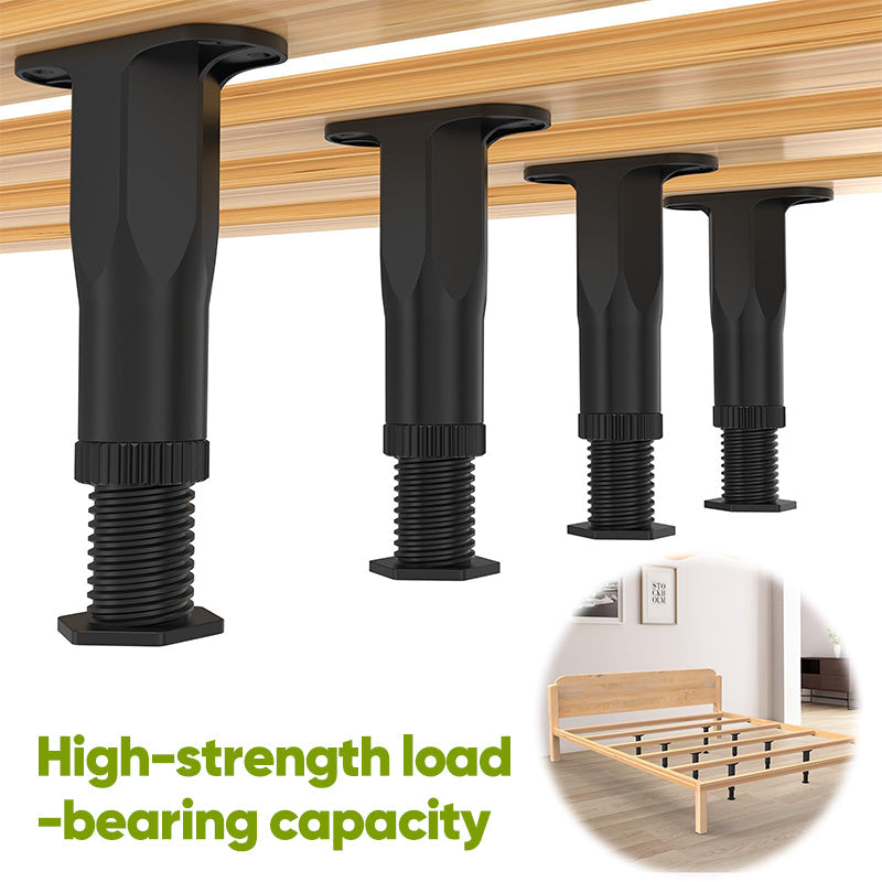 6 Pcs Adjustable Height Bed Support Legs