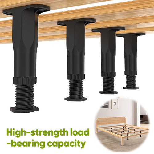 6 Pcs Adjustable Height Bed Support Legs