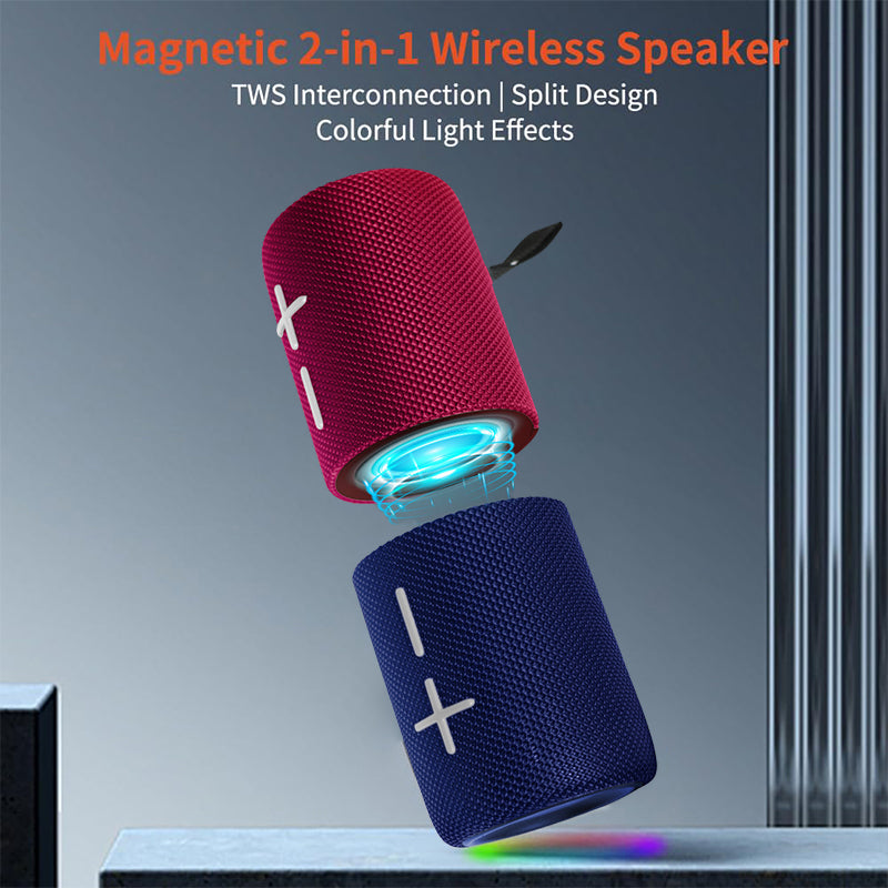Magnetic Dual Splittable Bluetooth Speaker