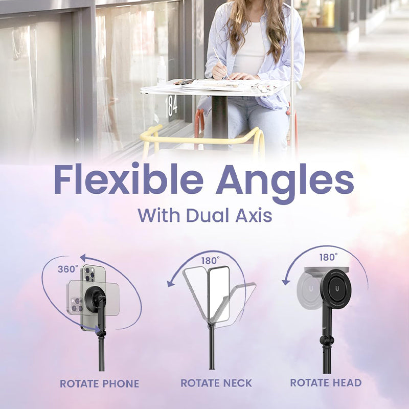 Automatic Magnetic Phone Tripod Stick Stand