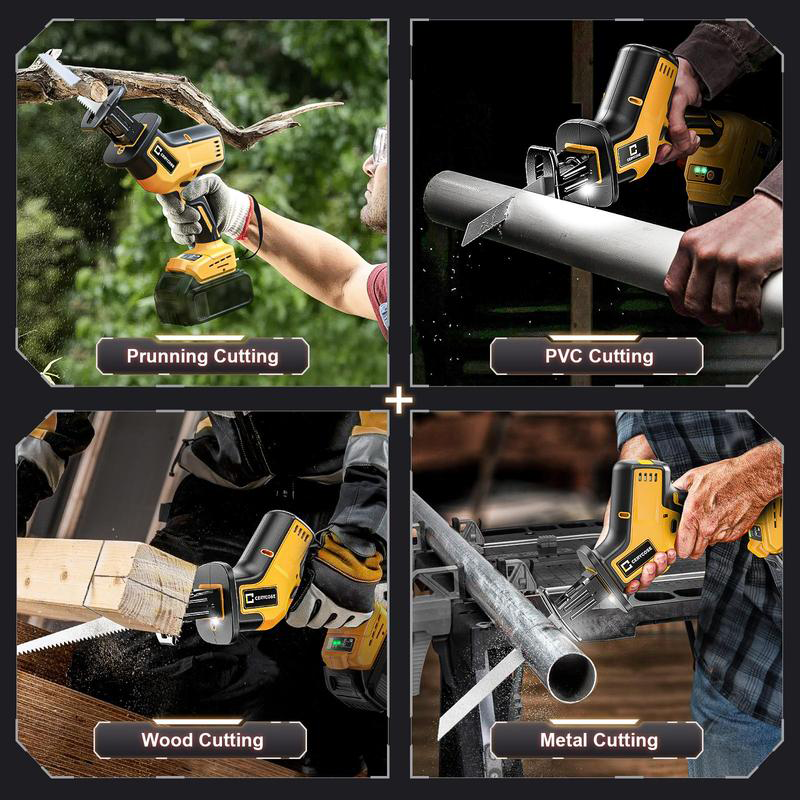 Battery-compatible wireless reciprocating saw