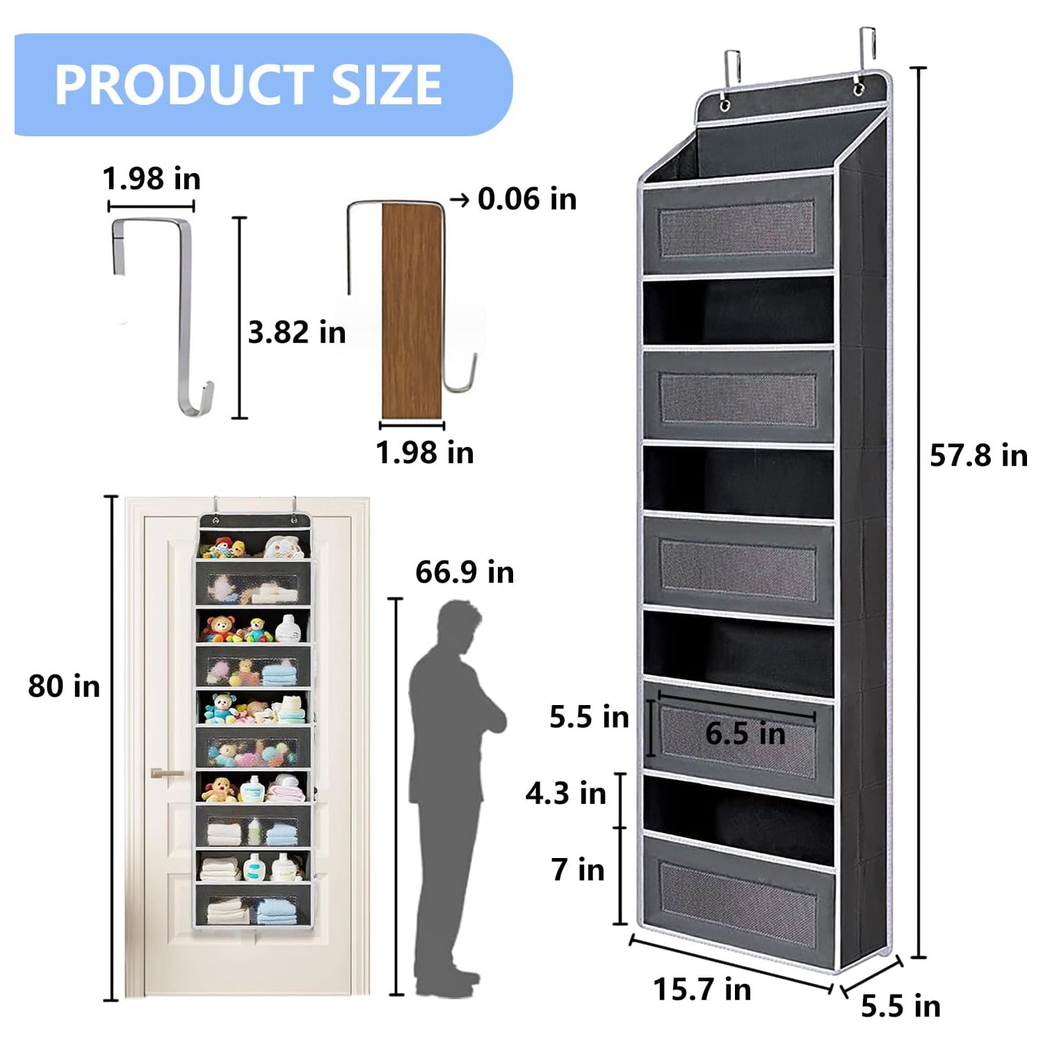 Five Tier Over The Door Organizer