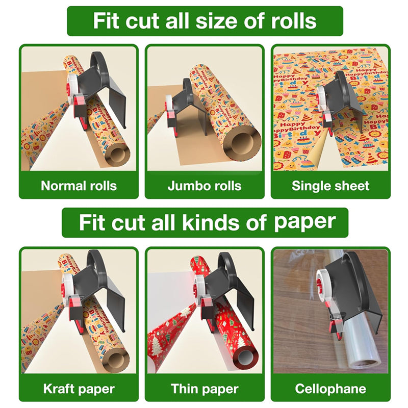 Wrapping Paper Cutter And Dispenser Set