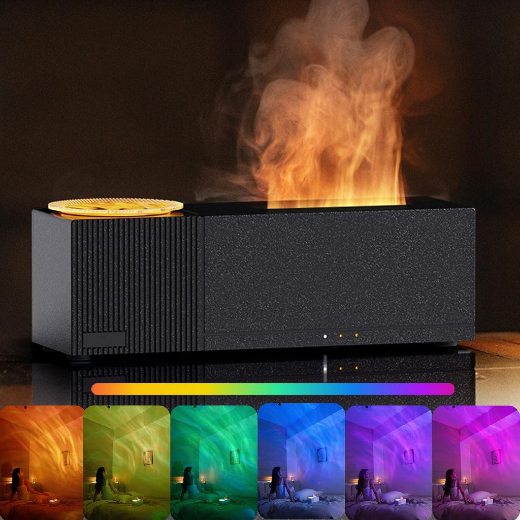 Flame Aroma Diffuser With Projection