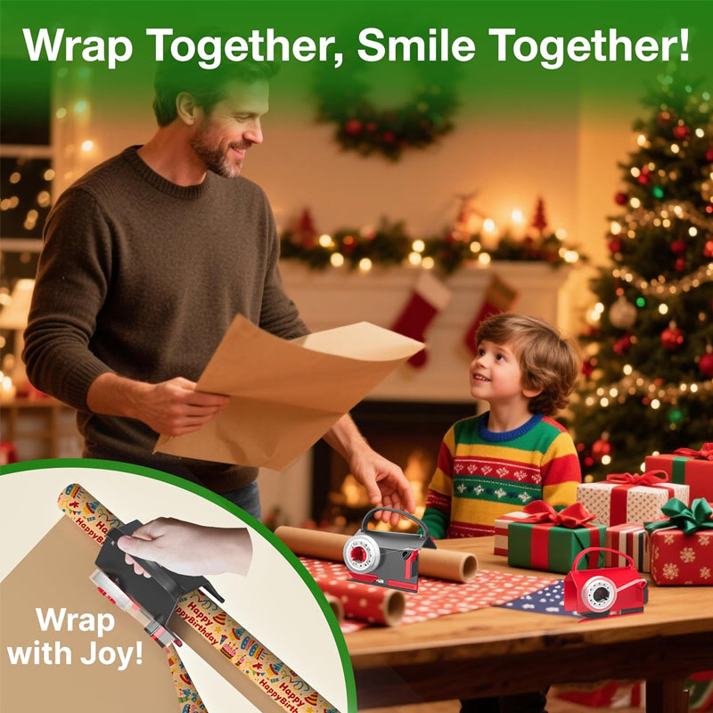 Wrapping Paper Cutter And Dispenser Set