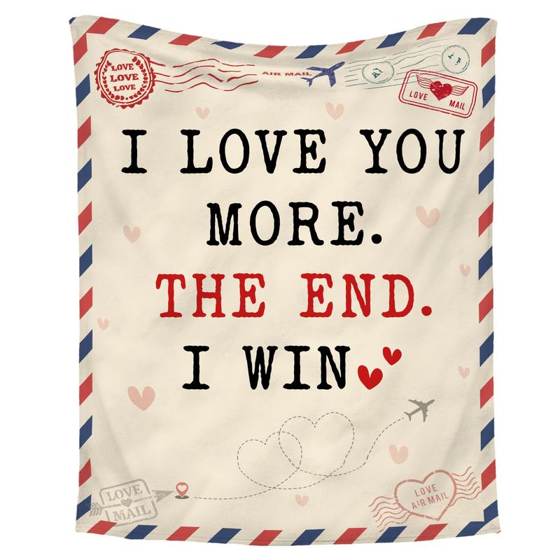 Romantic Love Throw Blanket for Couples