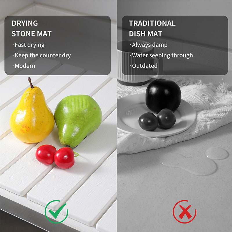 Collapsible Diatomaceous Dish Drying Mat
