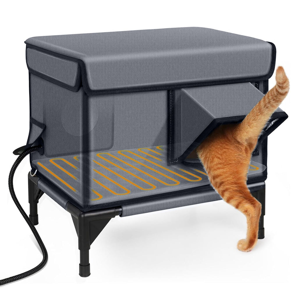 Premium Heated Cat House