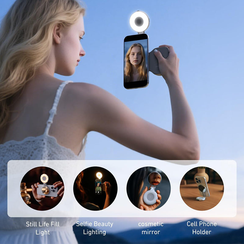 Fun Shot Magnetic Grip & Magnetic Selfie Light