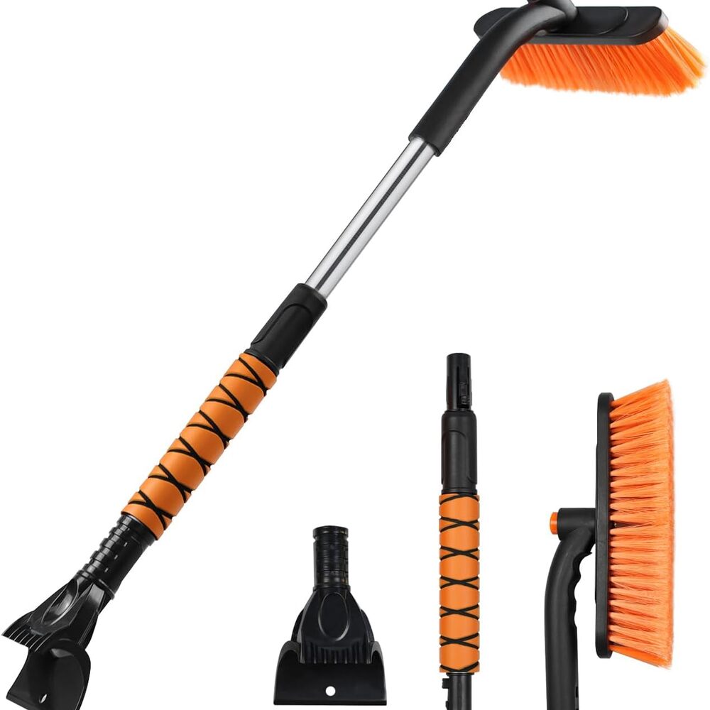 3-in-1 Extendable Snow Brush Ice Scraper