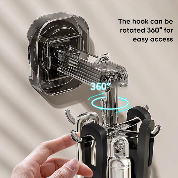 ® Suction Cup Six-Claw Swivel Hook