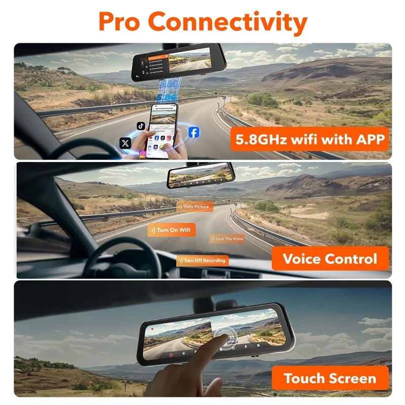 10 HD Multi-Function Touch Screen Car Recorder