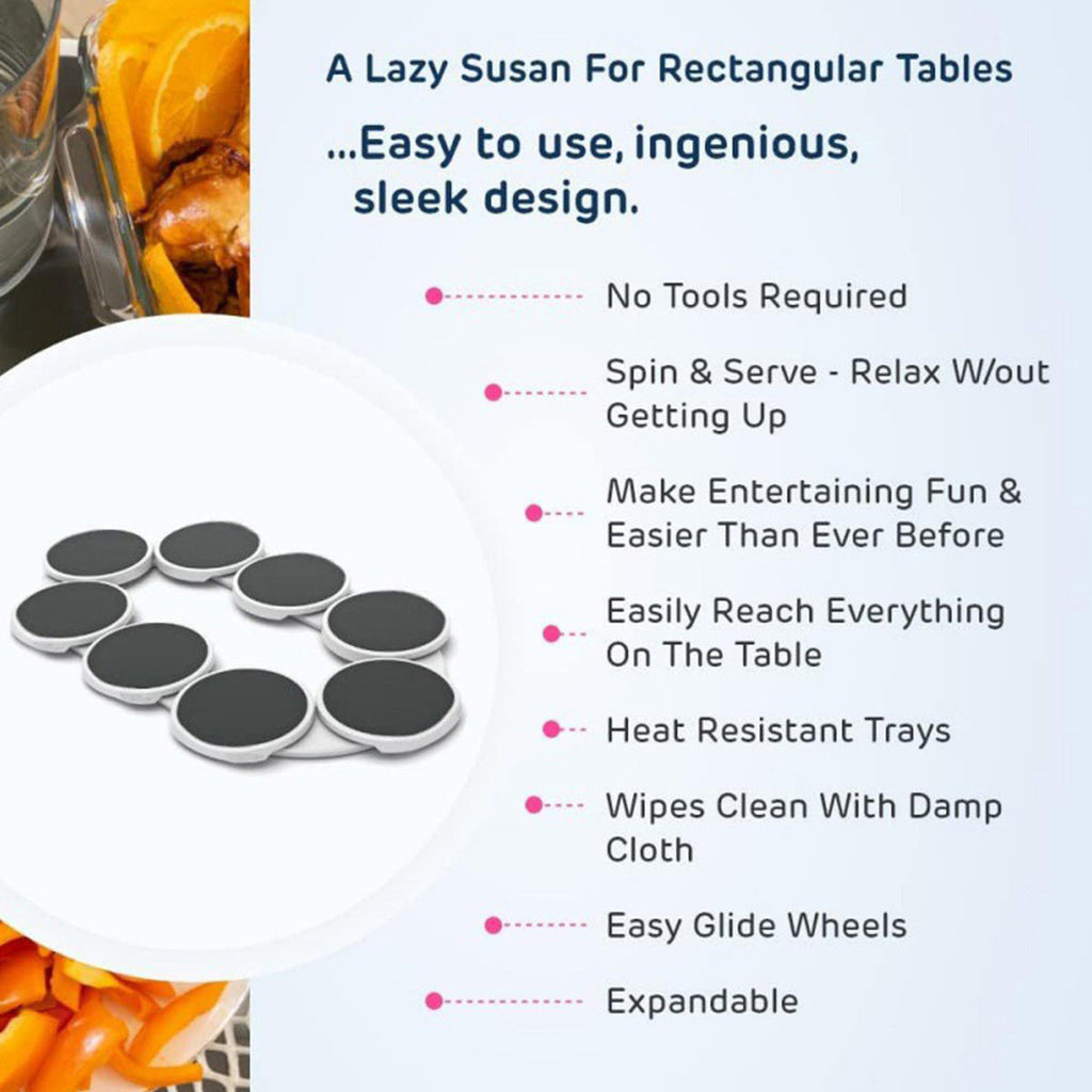 Expandable rotating tray