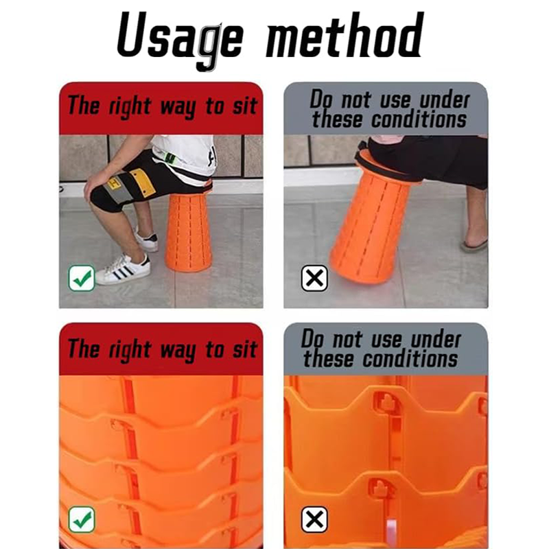 Upgraded Portable Collapsible Telescopic Stool